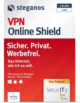 Steganos VPN Online Shield Verpackung – Vorderseite