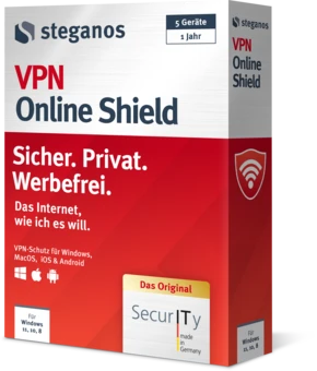 Steganos VPN Online Shield Verpackung – rechte Ansicht