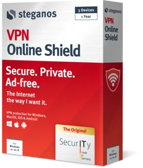 Steganos VPN Online Shield packaging – right view
