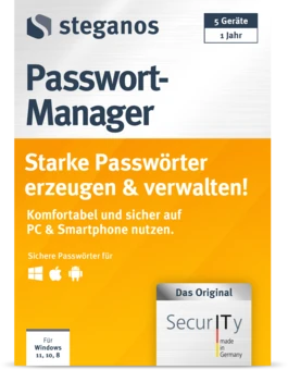 Steganos Passwort-Manager Verpackung – Vorderseite
