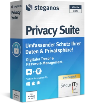 Steganos Privacy Suite Verpackung – linke Ansicht